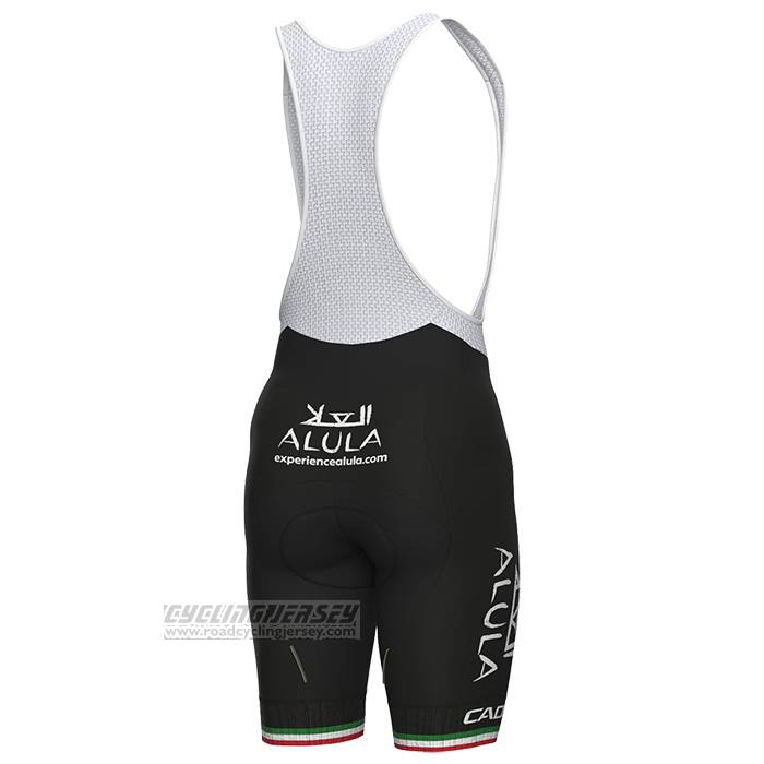 2023 Cycling Jersey Jayco Alula Italy Champion Green White Red Short Sleeve and Bib Short